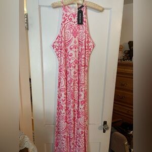 Plus size pink summer sun dress. new with tags